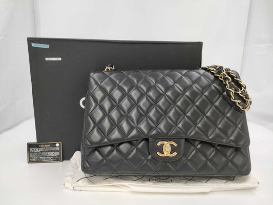 CHANEL CHANEL BAG CLASSIC FLAP A58601 WFLAP MAXI 33CM LAMBSKIN GHW NO 15 W/CARD 15819608 Shoulder Bag