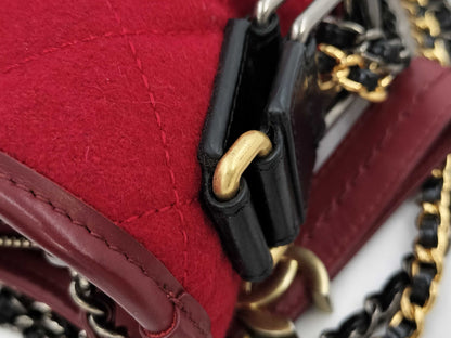CHANEL CHANEL BAG GABRIELLE NO. 24 MAROON WOOL W CARD CHAIN ​​STRAP 2-WAY 24872334 Shoulder Bag