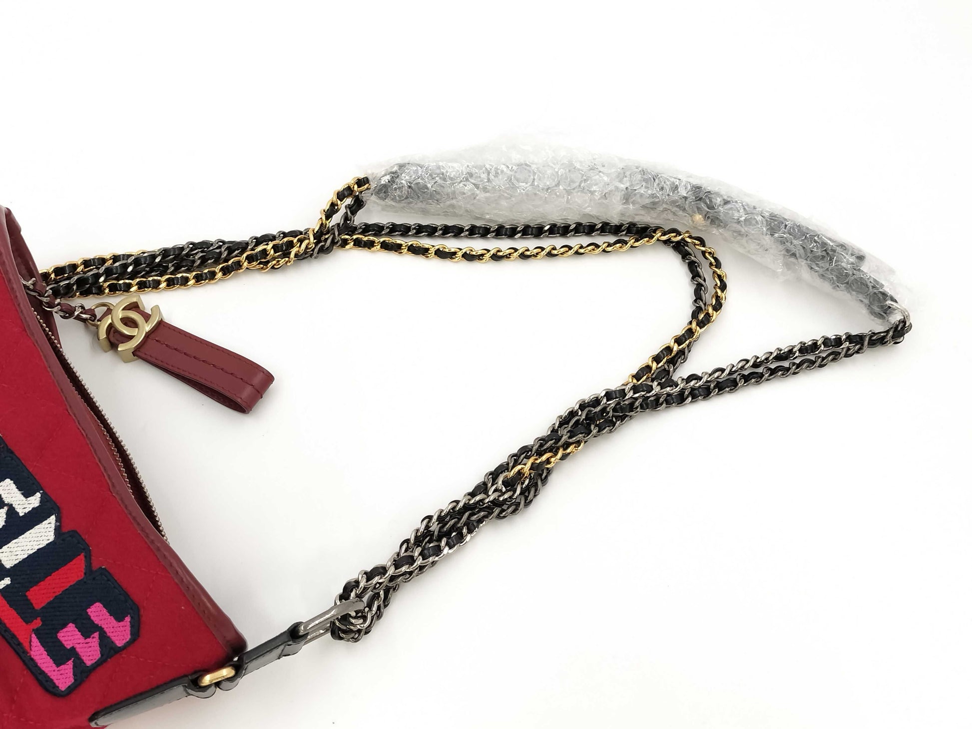 CHANEL CHANEL BAG GABRIELLE NO. 24 MAROON WOOL W CARD CHAIN ​​STRAP 2-WAY 24872334 Shoulder Bag