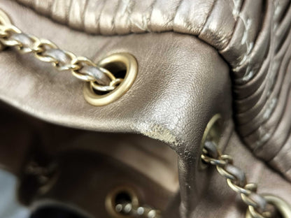 CHANEL CHANEL BAG CHEVRON BUCKET DRAWSTRING NO. 25 W/CARD METALLIC GOLD CROSSBODY 25171470 Shoulder Bag