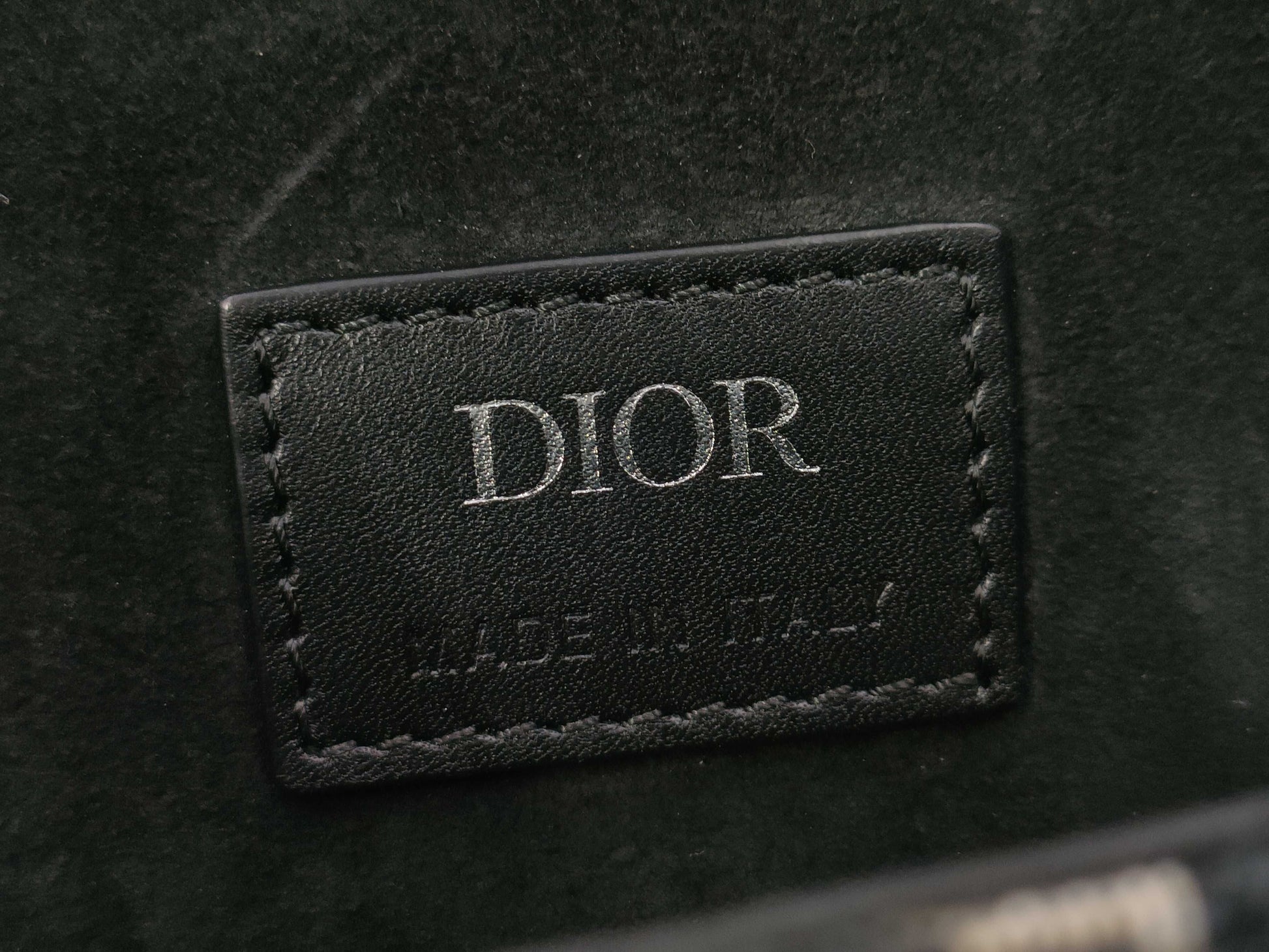 Dior Saddle Shoulder Bag, Oblique Canvas, Blue/Black, Silver Hardware, Dust Bag, Shoulder Bag