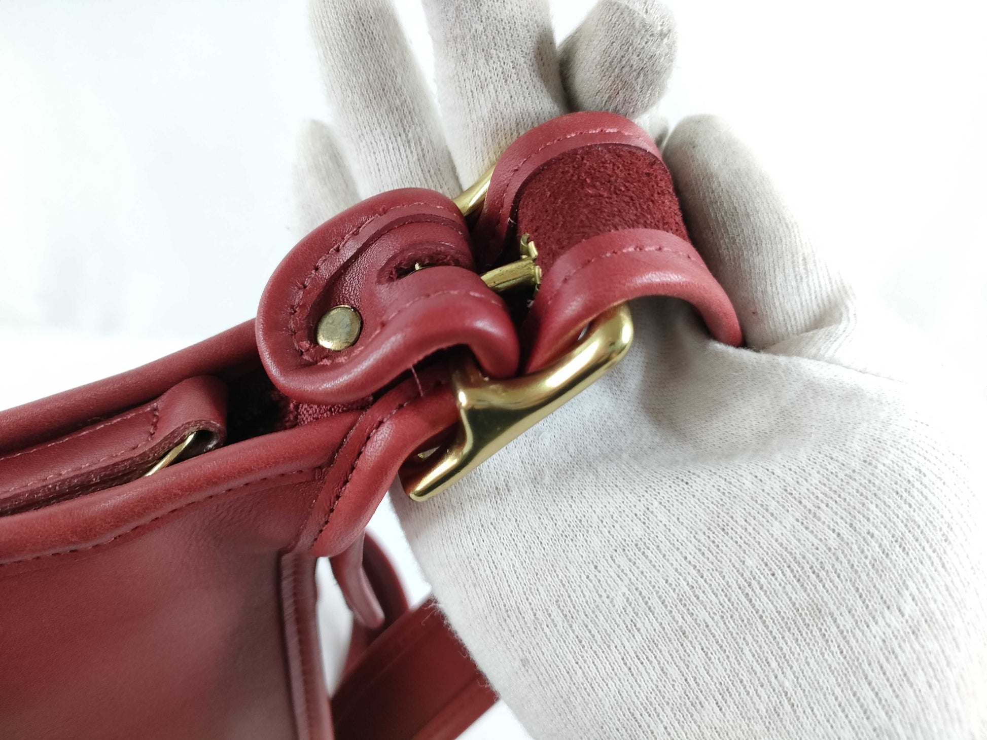 COACH shoulder bag in red calf leather