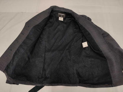 CHANEL Brand Apparel Set, Horizontal Stripe 01P, Size 40, Jacket