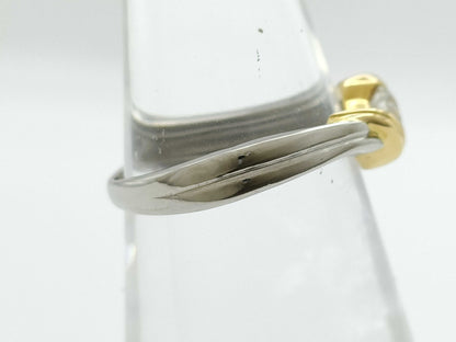 D0.311ct PT900/K18 4.1g Ring 