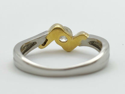 D0.311ct PT900/K18 4.1g Ring 