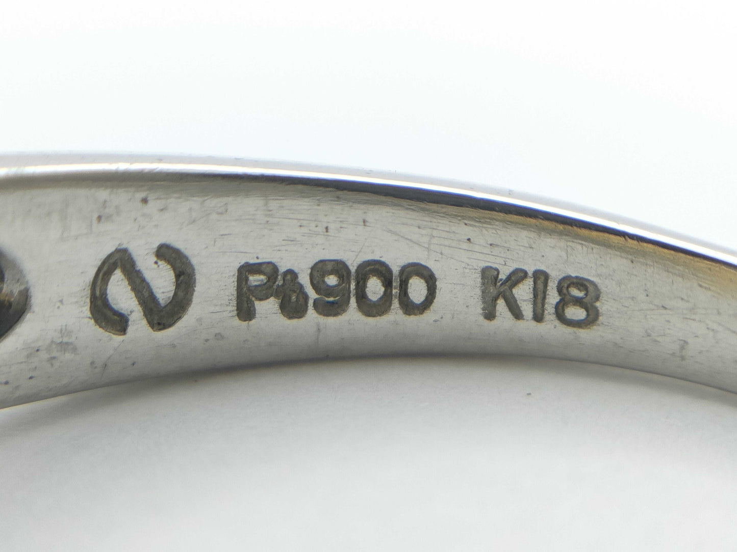 D0.311ct PT900/K18 4.1g Ring 