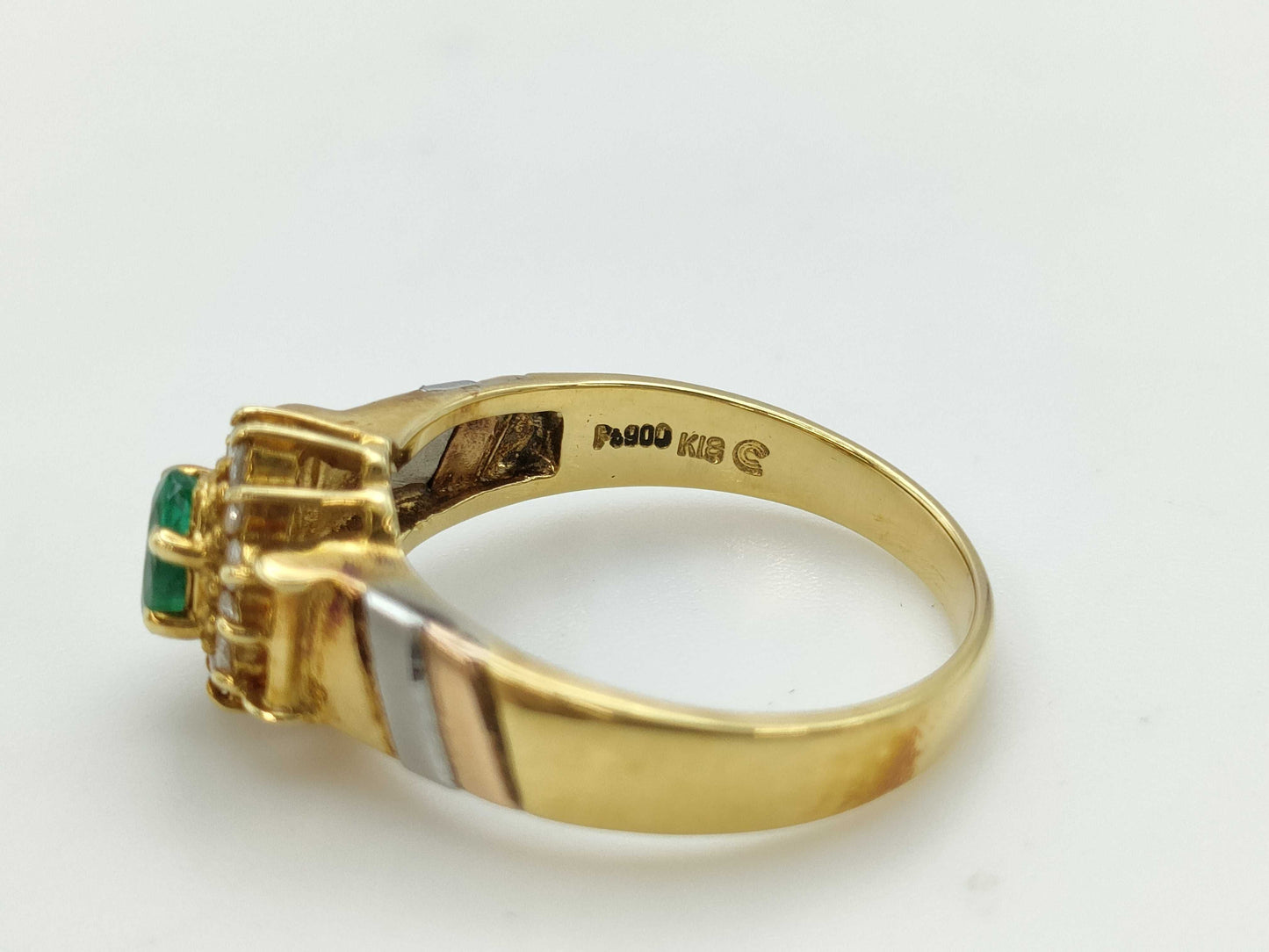 E0.36ct D0.17ct K18/PT900 4.5g Ring 