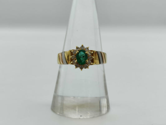 E0.36ct D0.17ct K18/PT900 4.5g Ring 