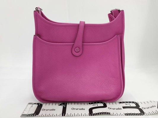 HERMES Taurillon Evelyne 3 PM C-stamped Magnolia Silver Hardware Shoulder Bag