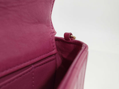 CHANEL Chocobar Chain Shoulder Bag with Turn Lock, Pink