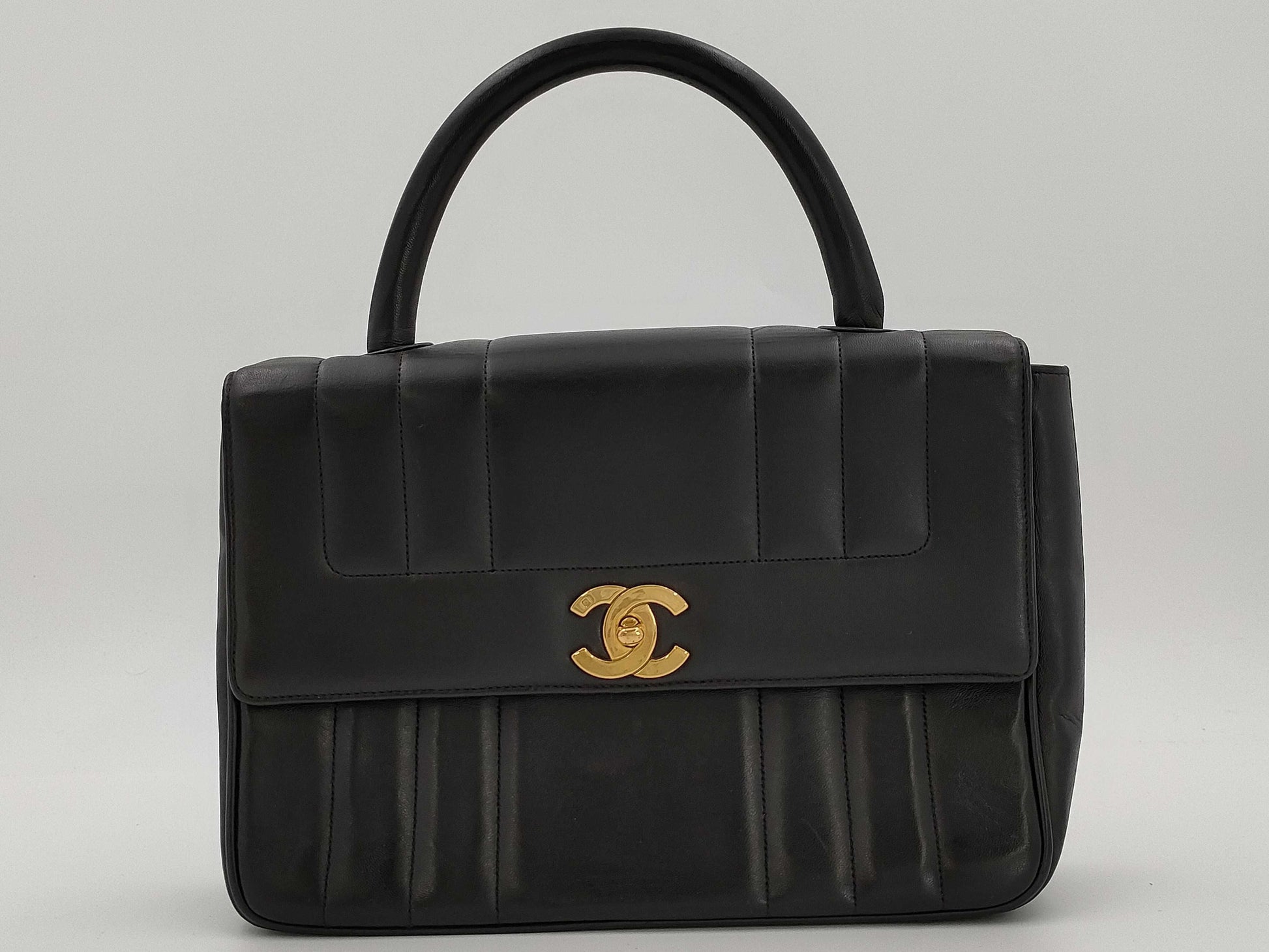 CHANEL Mademoiselle Turnlock Handbag Black