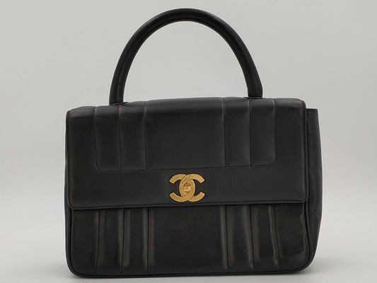 CHANEL Mademoiselle Turnlock Handbag Black