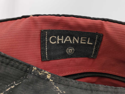 CHANEL Old Travel Line Backpack, Black Matelasse Nylon Backpack