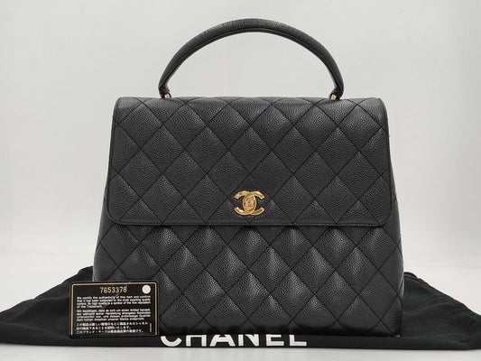 CHANEL Caviar Skin Matelasse Handbag, No. 7