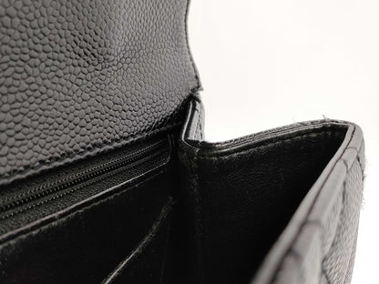 CHANEL Caviar Skin Matelasse Handbag, No. 7