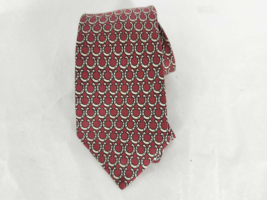 HERMES Horseshoe Ring Tie Bordeaux Other Accessories