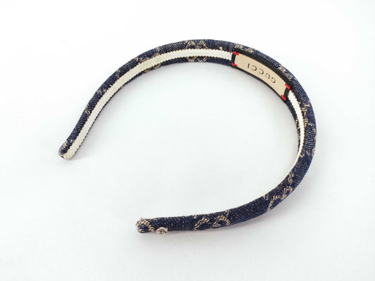 GUCCI GUCCI 652835 Eco Washed Denim Hairband/Headband Hair Accessory