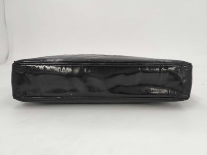 CHANEL Coco Mark Patent Leather Black Gold Hardware Tote Bag