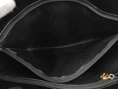 CHANEL Coco Mark Patent Leather Black Gold Hardware Tote Bag