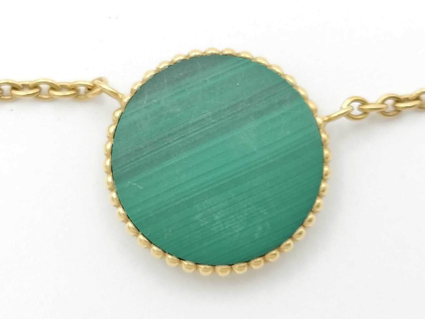 Rose Devan 1PD Malachite YG Au750 4.1g Necklace 