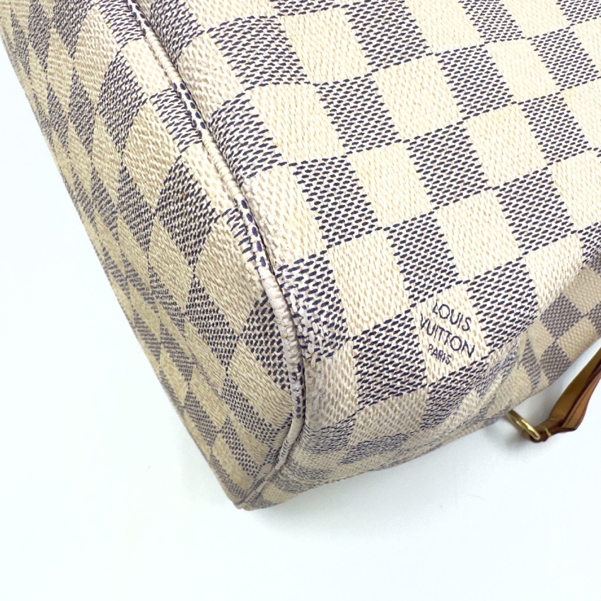 LOUIS VUITTON Damier Azur Neverfull Tote Bag