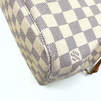 LOUIS VUITTON Damier Azur Neverfull Tote Bag
