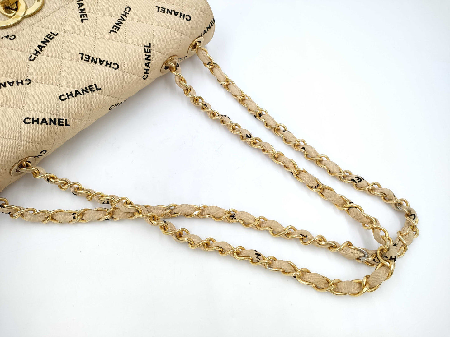 CHANEL Deca Matelasse Logo Shoulder Bag