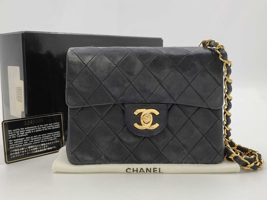 CHANEL Mini Matelasse Lambskin Chain Shoulder Bag