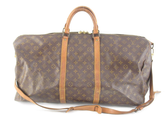 LOUIS VUITTON Monogram Keepall Bandouliere Boston Bag