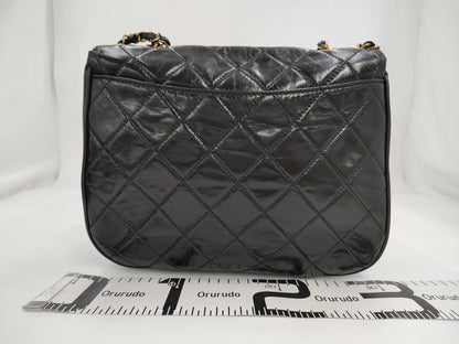 CHANEL Matelasse Shoulder Bag, Vintage Calfskin, Black, 20 Series