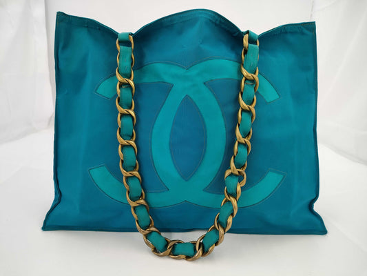 CHANEL Decacoco Nylon Chain Tote, No. 2 Tote Bag
