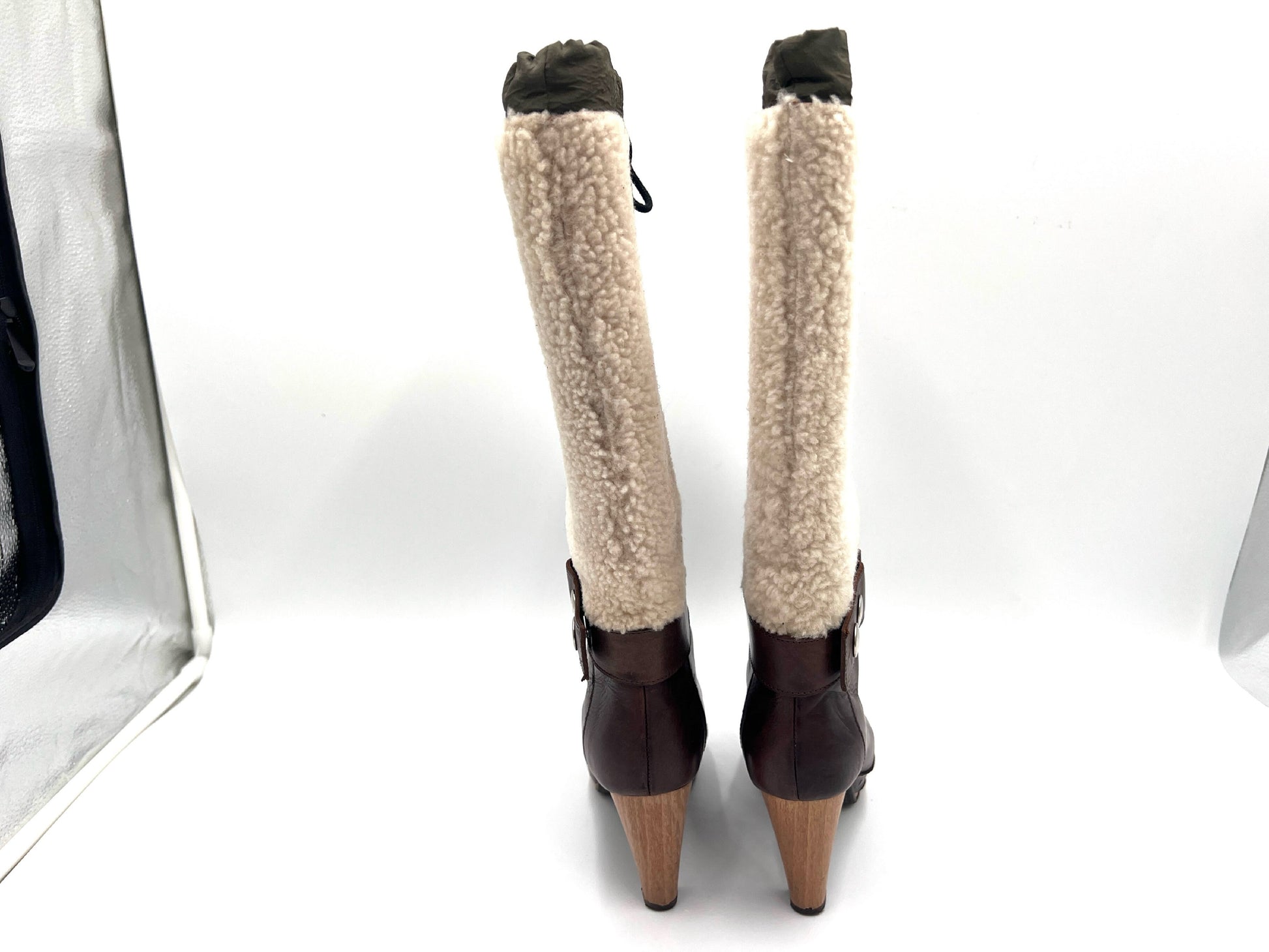 MARUNI Mouton Long Boots, Brown, Size 35, with Storage Bag and Box. Other Shoes.