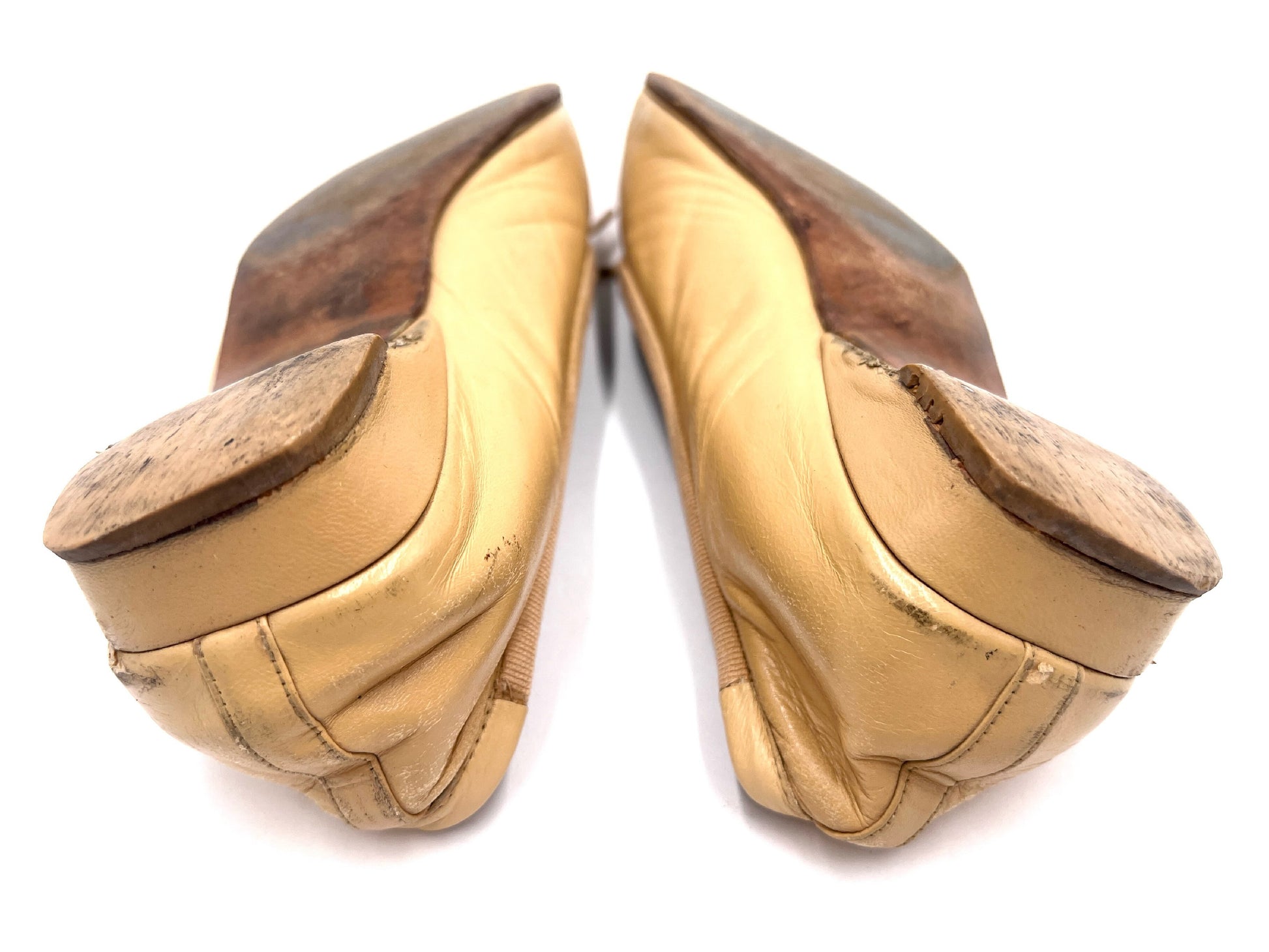 CHANEL Coco Mark Ribbon Beige 35 1/2 Pumps