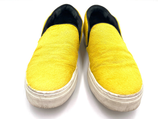 CELINE Ponytail Slip-On Sneakers, Yellow, Size 36 1/2