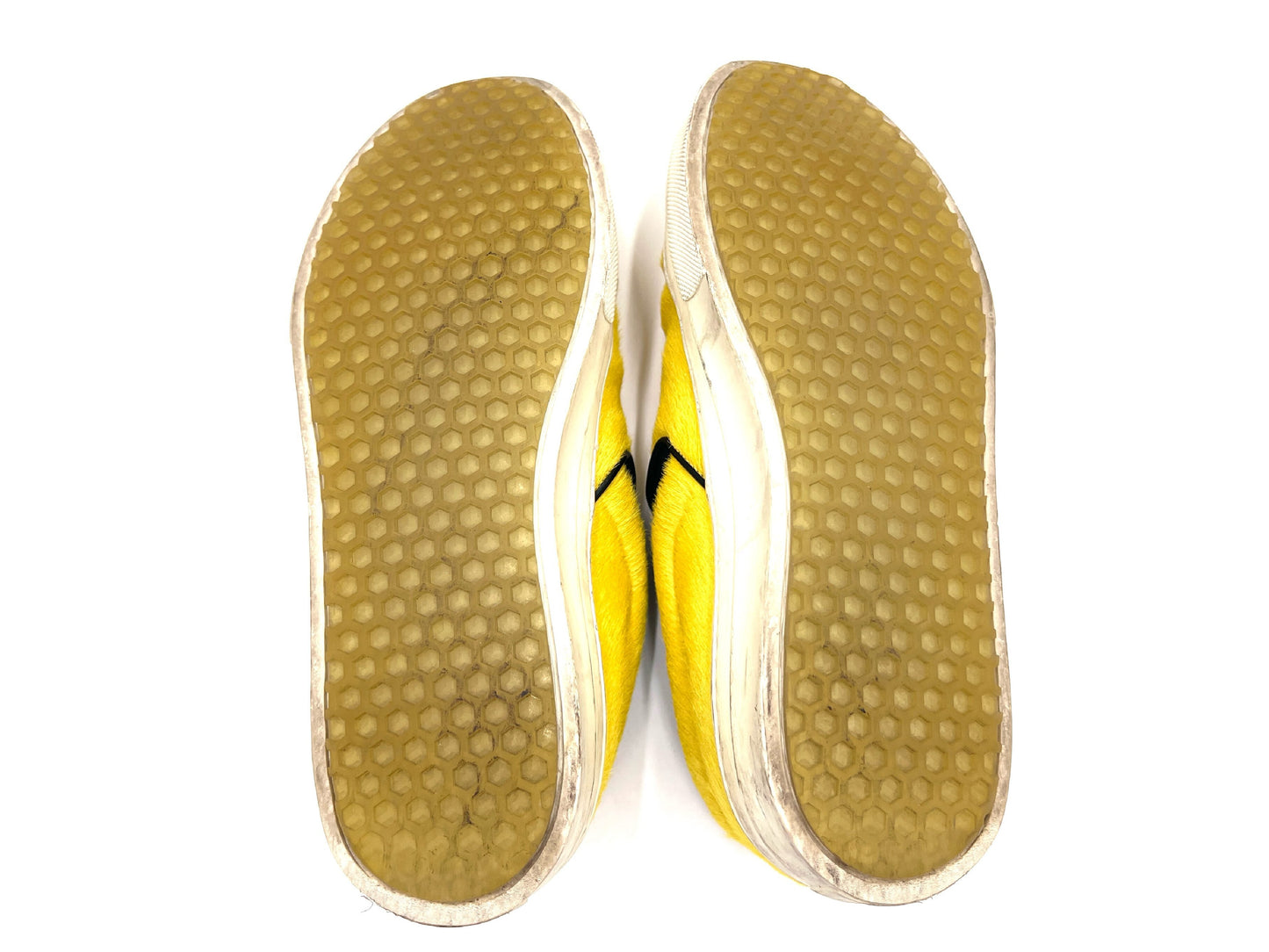 CELINE Ponytail Slip-On Sneakers, Yellow, Size 36 1/2