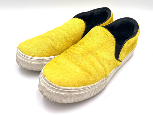 CELINE Ponytail Slip-On Sneakers, Yellow, Size 36 1/2