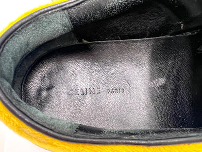 CELINE Ponytail Slip-On Sneakers, Yellow, Size 36 1/2