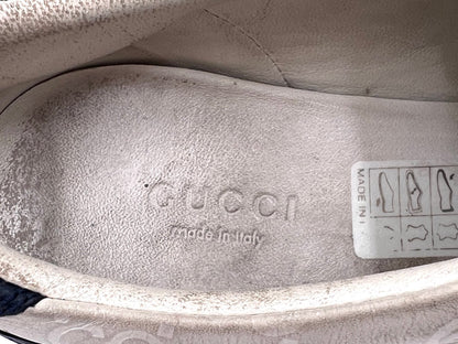 GUCCI 408496 Shima Lace-Up Sneakers, White, Size 36 1/2