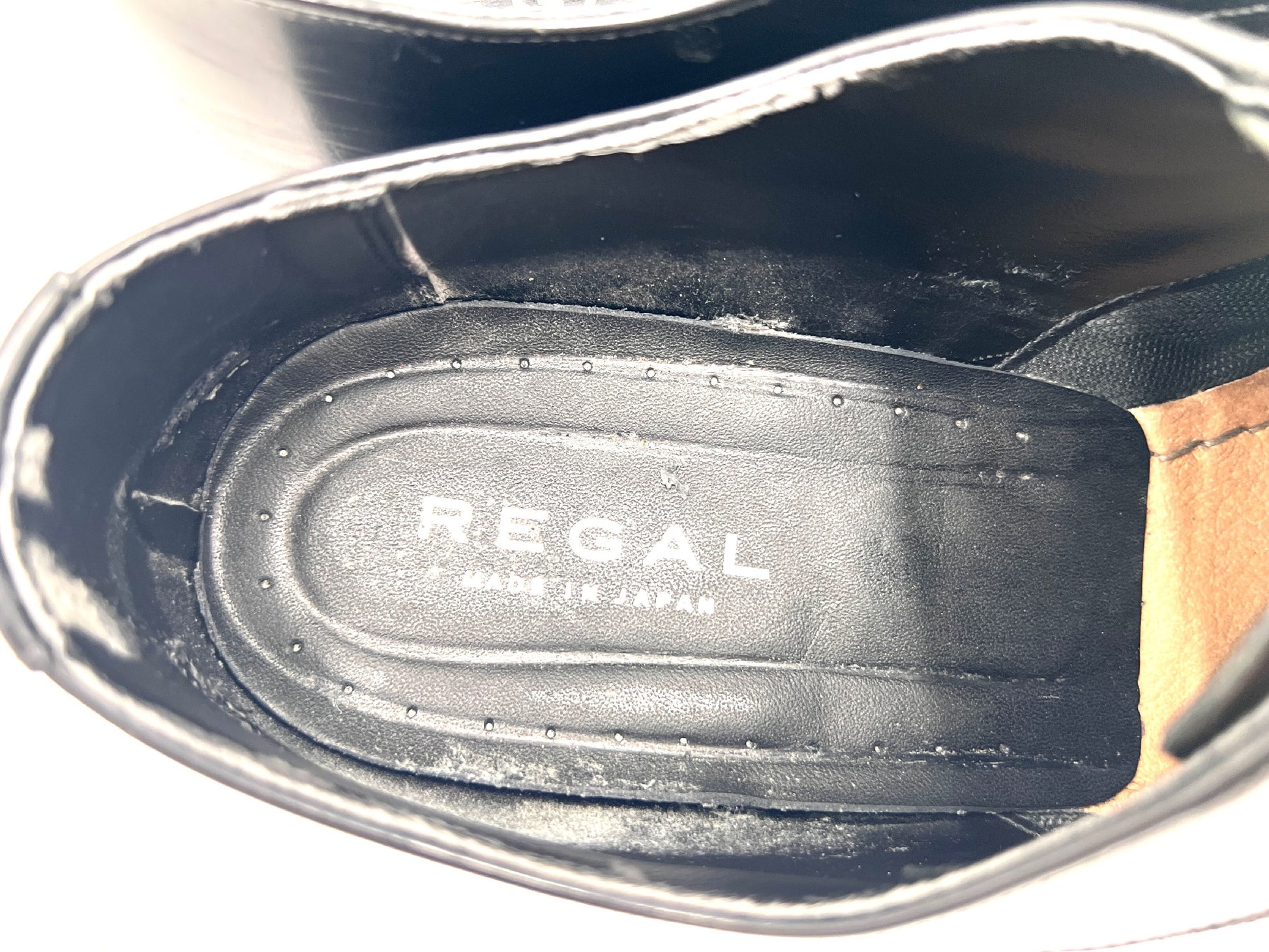REGAL 725R Straight Tip Leather Black Size 26 1/2 Business Shoes