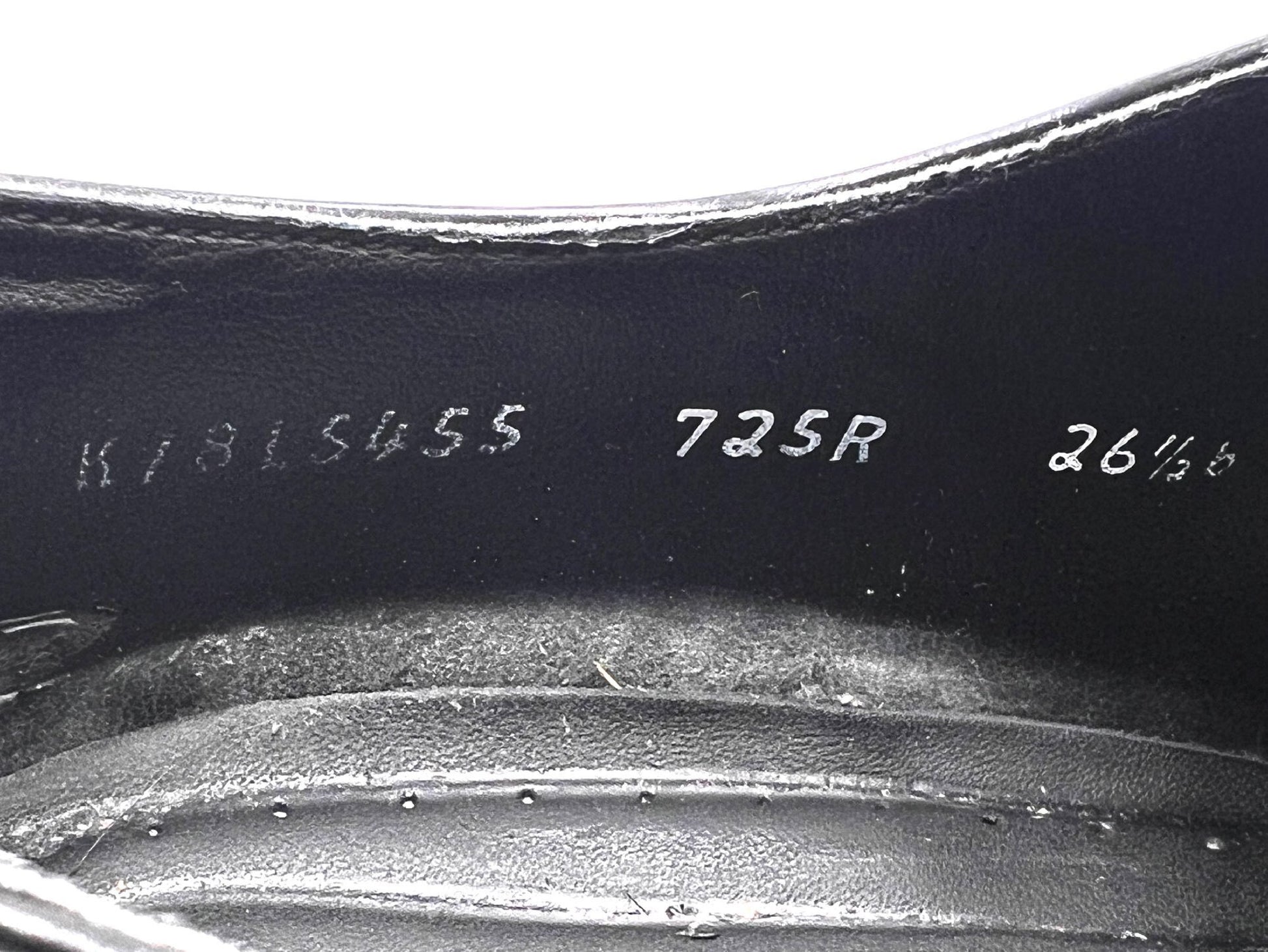 REGAL 725R Straight Tip Leather Black Size 26 1/2 Business Shoes