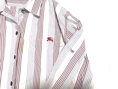 Burberry long-sleeved striped shirt, white, size M