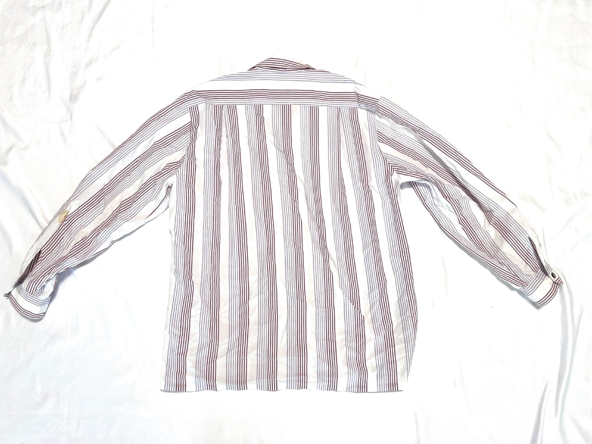 Burberry long-sleeved striped shirt, white, size M