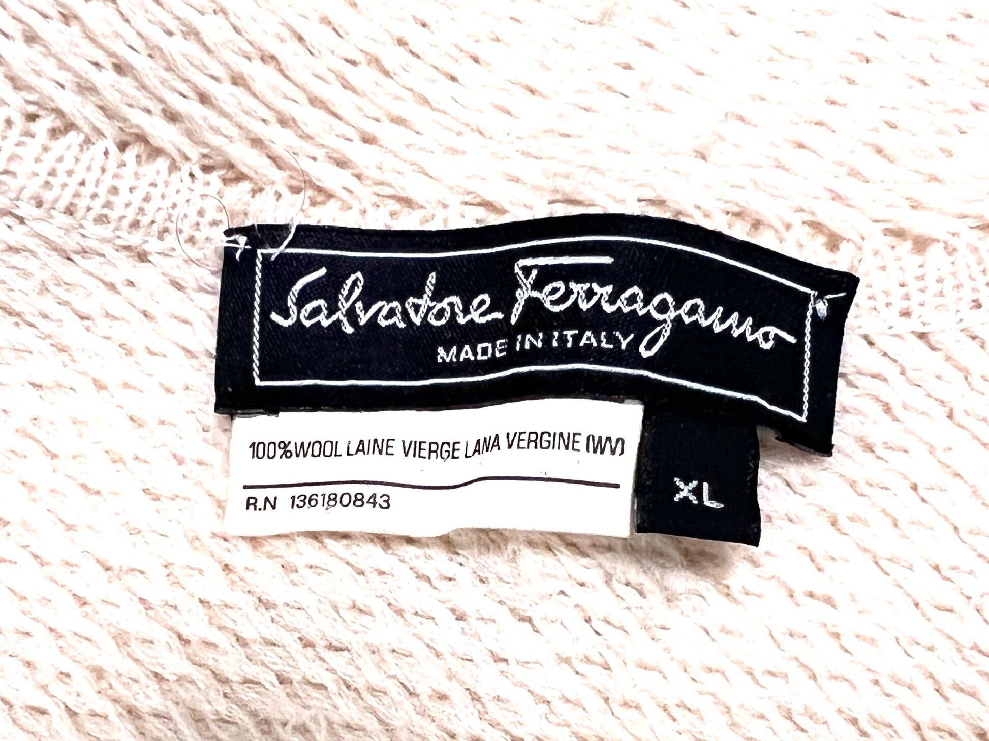 Salvatore Ferragamo Knit Full-Zip Jacket, Beige, Size XL