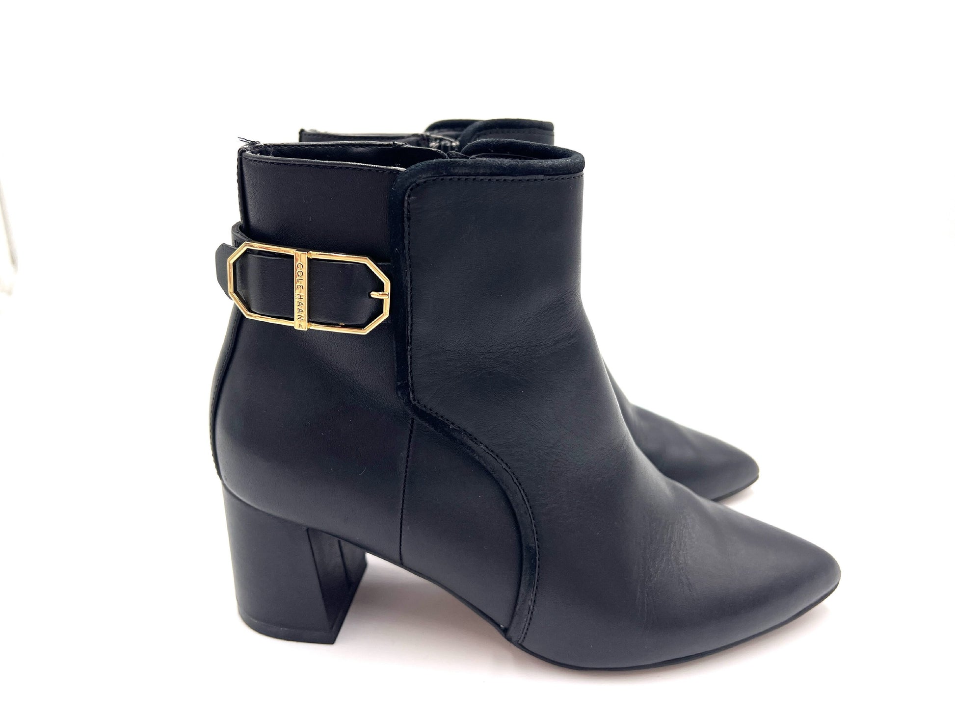 Cole Haan Leather Modern Classics Etty Bootie, Black, Size 5 1/2, Other Shoes