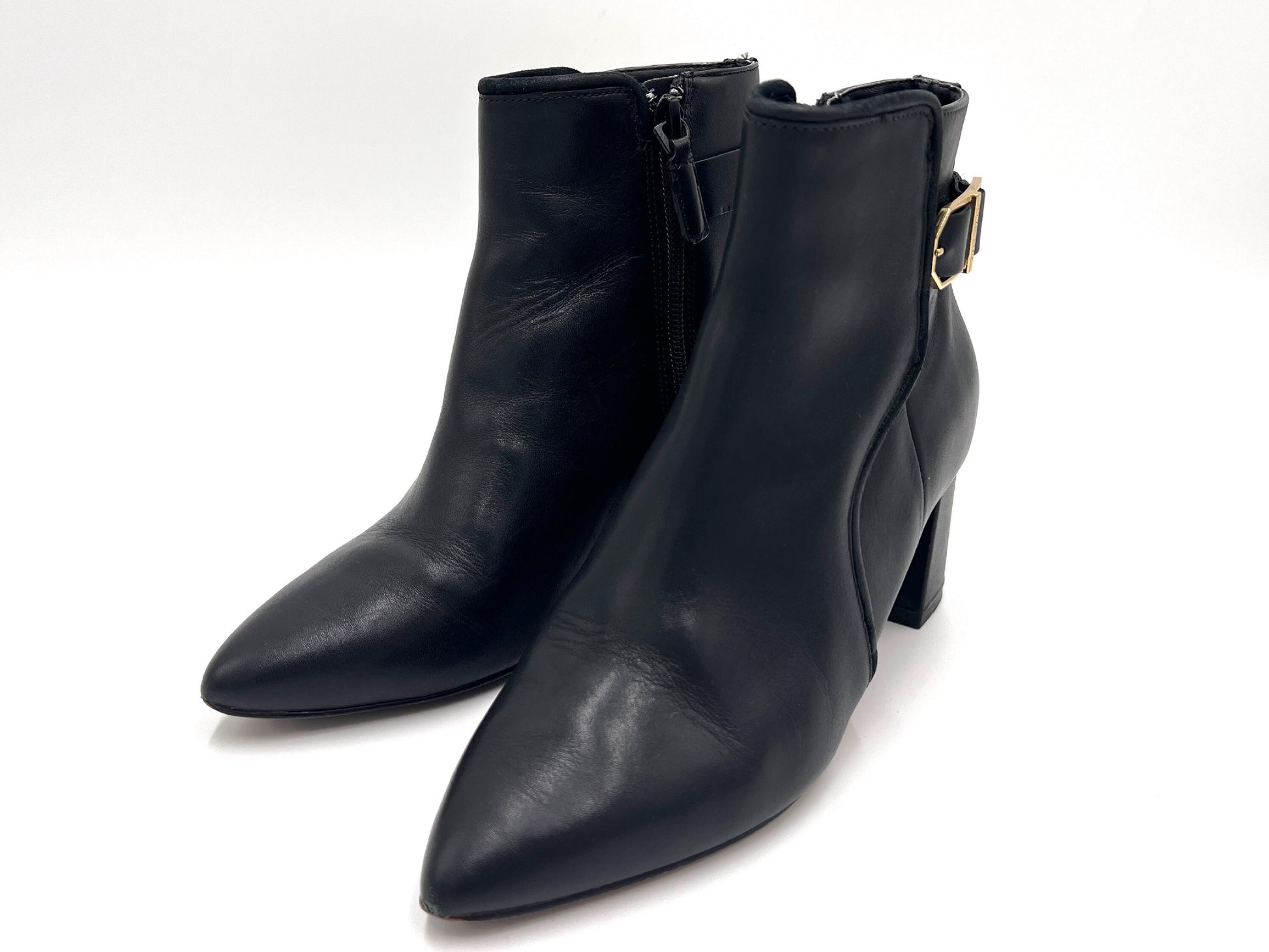 Cole Haan Leather Modern Classics Etty Bootie, Black, Size 5 1/2, Other Shoes