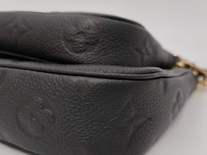 LOUIS VUITTON Pochette Accessoires Empreinte Black Noir Shoulder Bag