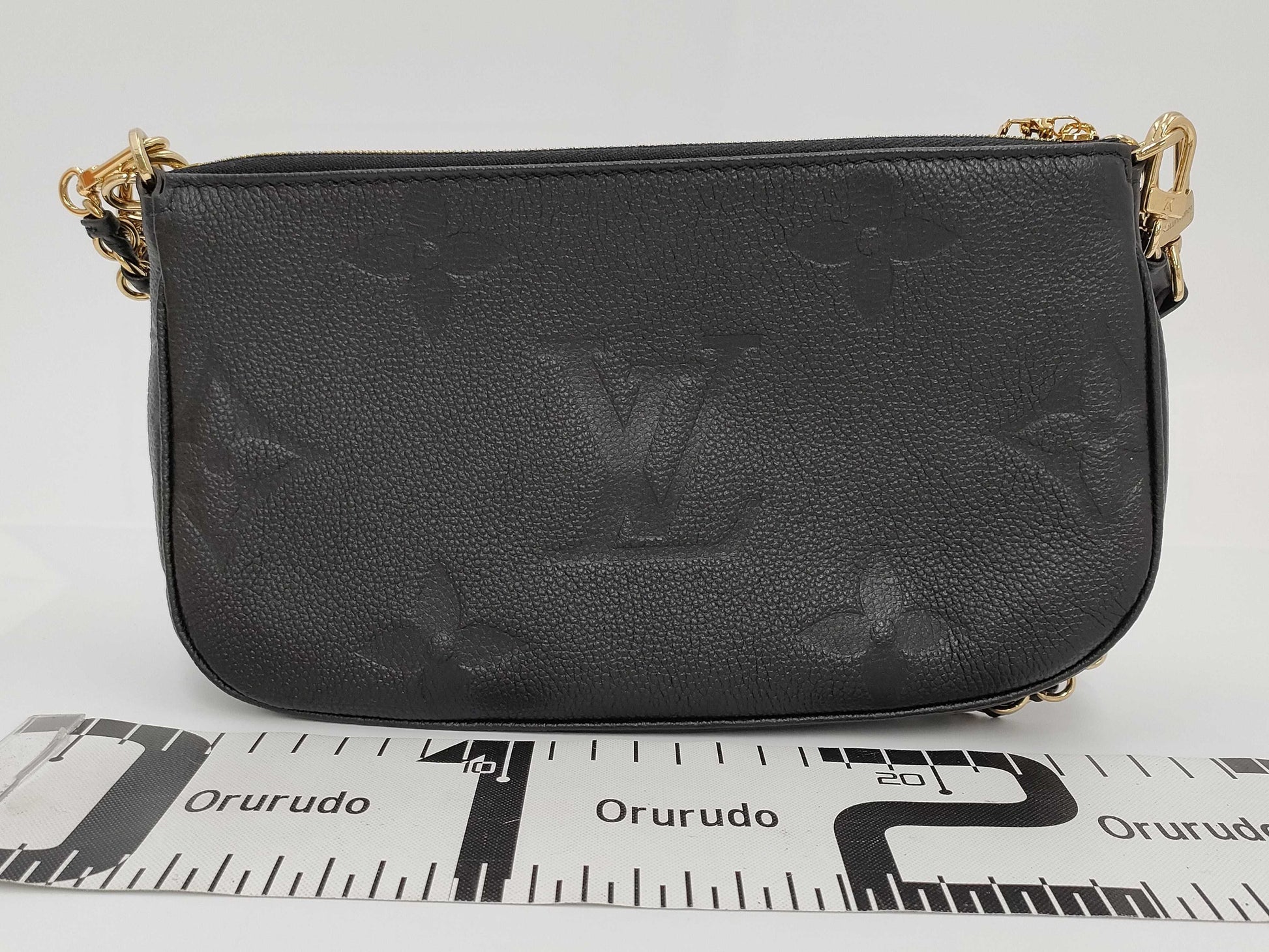 LOUIS VUITTON Pochette Accessoires Empreinte Black Noir Shoulder Bag