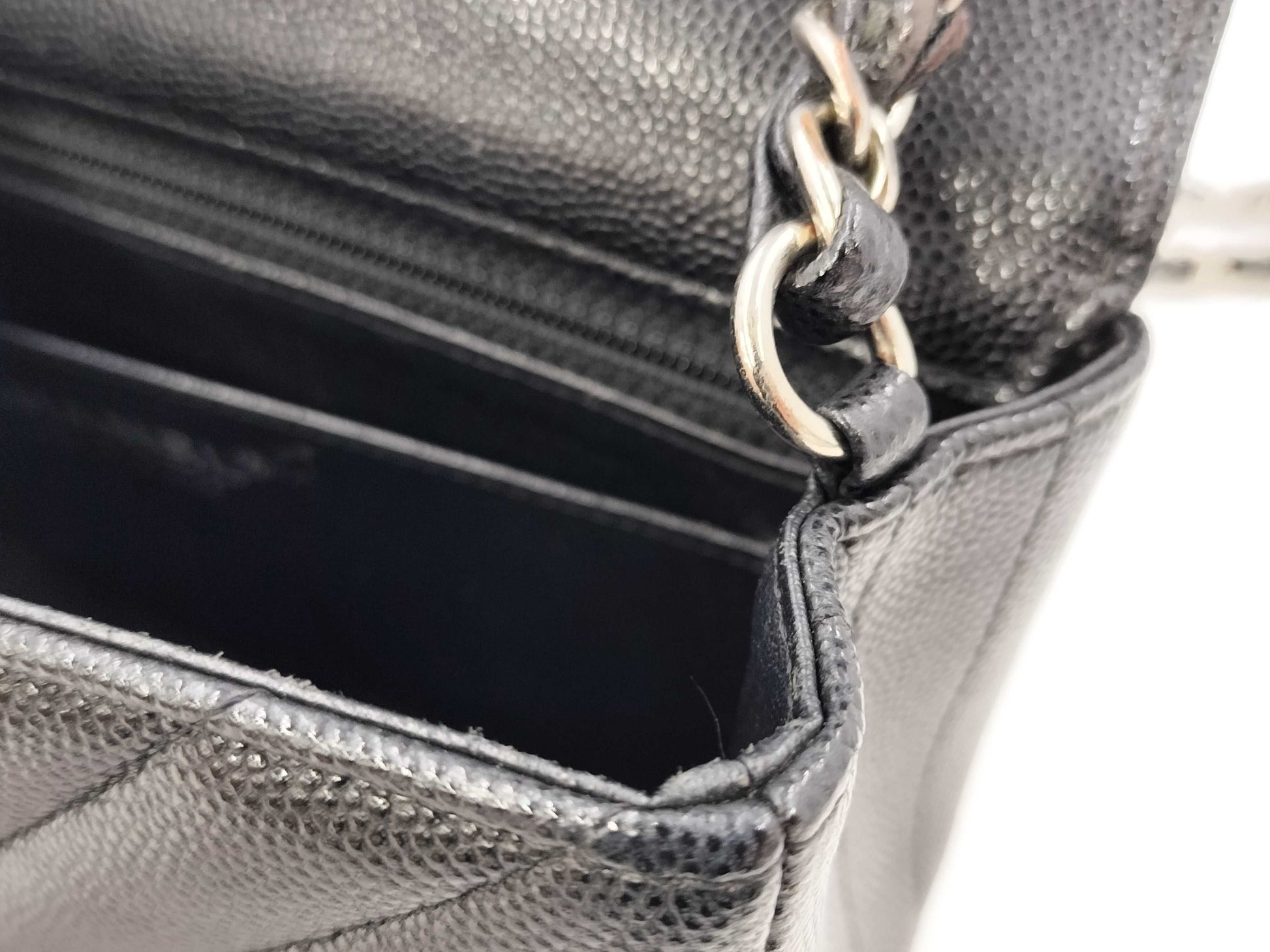 CHANEL Mini Matelasse V-Stitch Chevron Black G Hardware G Card Shoulder Bag