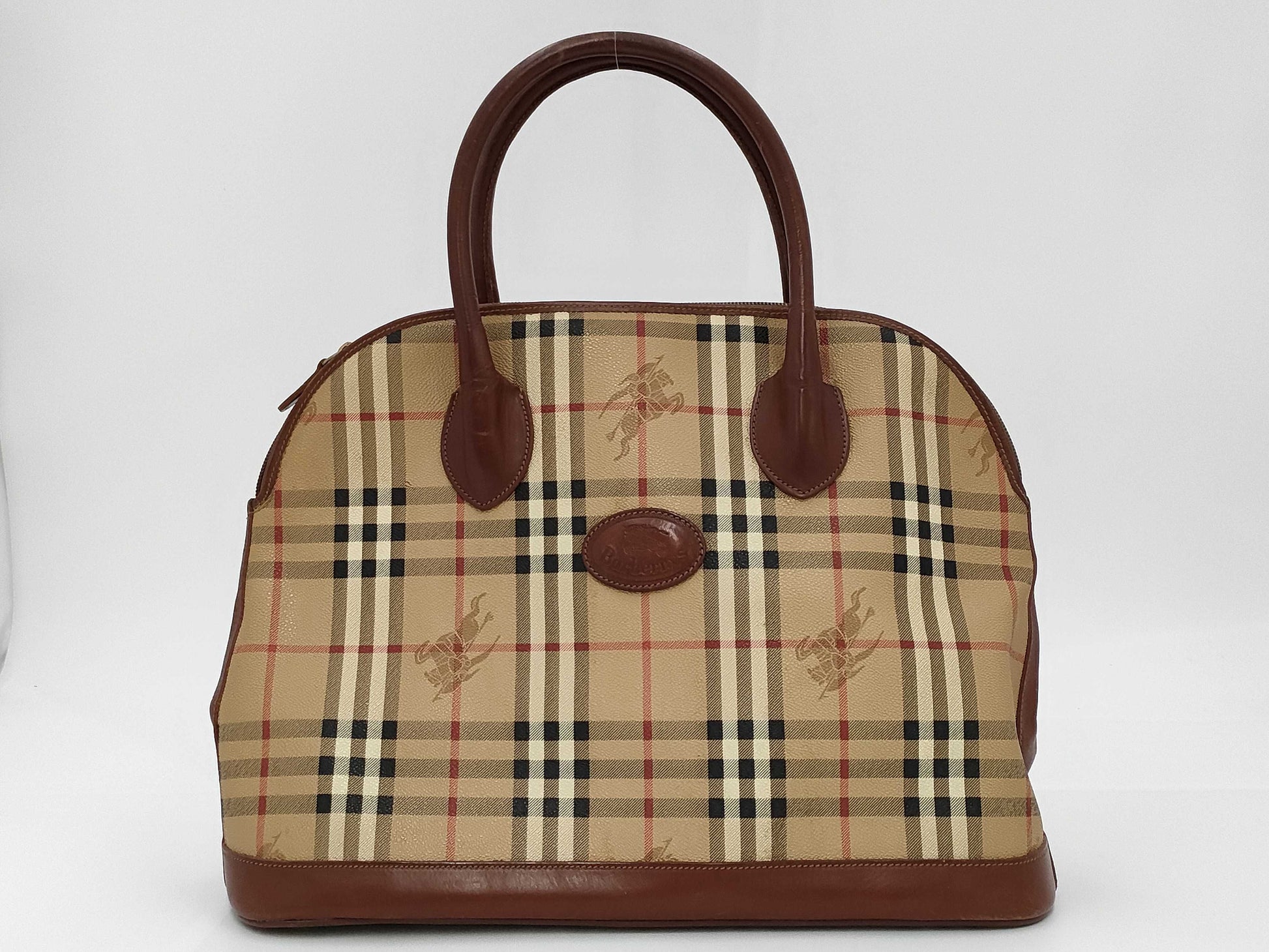 Burberrys Nova Check PVC Handbag