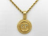Dior Christian Dior CD logo necklace GP gold thread necklace